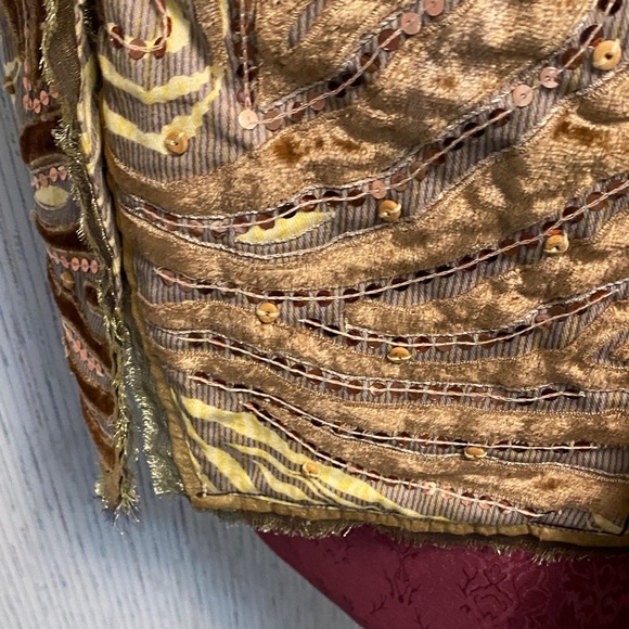 Sandy Starkman American Western Boho Textured Style Blazer Size Medium Vintage - Picture 10 of 14